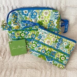 Vera Bradley Small Cosmetic Case and Coin Purse in English Meadow - New!
